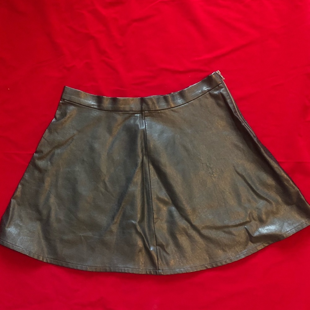 Black leather skirt